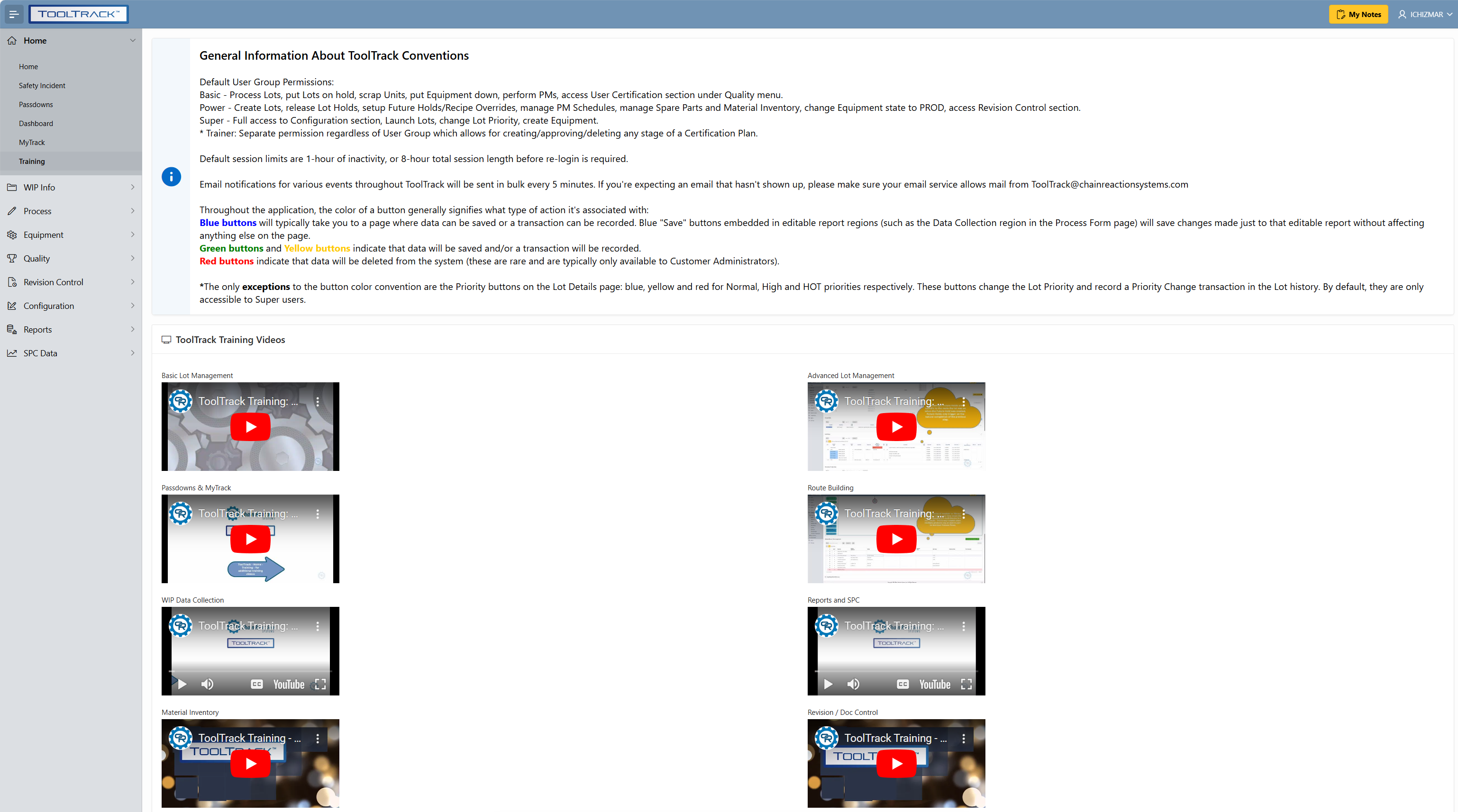 Easily Accessible Training Material